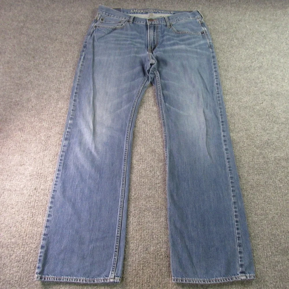 American Eagle Jeans Mens 34x34 Blue  Original‎ Boot Medium Wash Bootcut Denim
